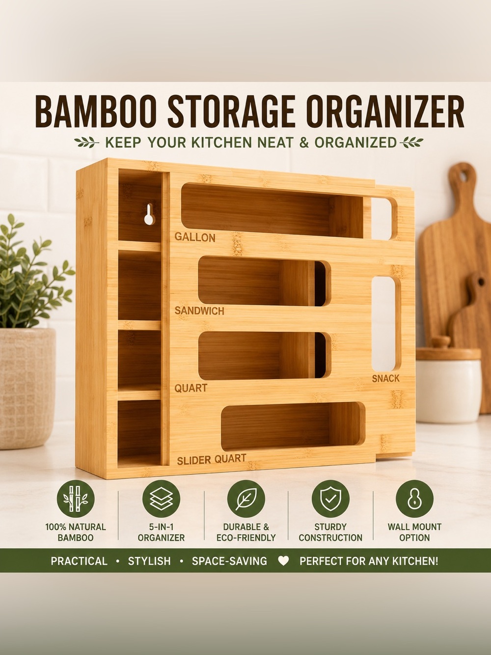Food storage Bag Holder